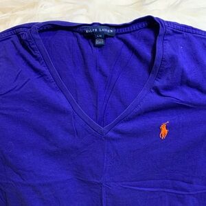 Ralph Lauren Deep Purple V-Neck Tee